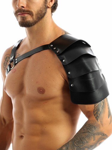Herren Leder Körper Brust Halb Harness Gürtel Verstellbare Träger Clubwear Kostüm - Bild 58 von 101