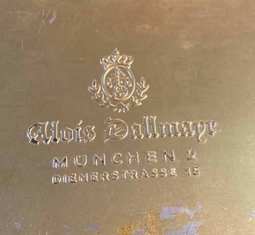 Lata de tabaco Alois Dallmayr vintage, escena de caza - Hecha en Alemania - Imagen 8 de 9