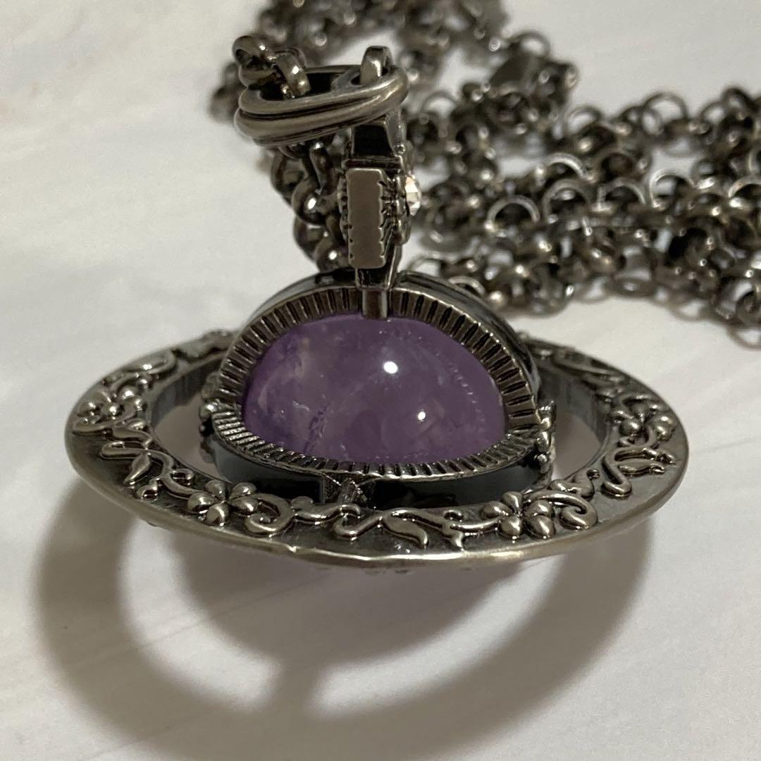 Vivienne Westwood Necklace Ornamental Small Orb Amethyst w Vivienne Westwood Necklace Ornamental Small Orb Amethyst w