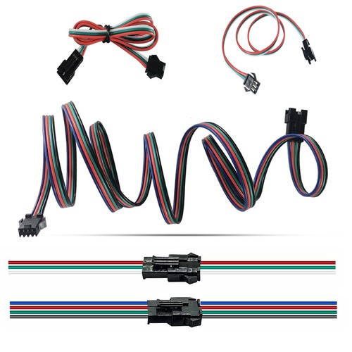 3Pin 4Pin led light stirp Terminal Wire Connector Male Female Extension Cable - Picture 1 of 9