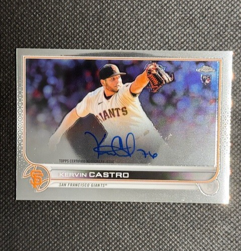 2022 Topps Chrome Kervin Castro Autograph Rookie RC San Francisco Giants RA-KC - Picture 1 of 2