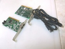IEEE-1394 Fire Wire PCI Adapter Board w/ Cables Pair 