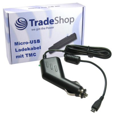 RDS TMC Antenne mit Micro USB 2A Schnell Ladekabel Ladegerät für Kfz 12V