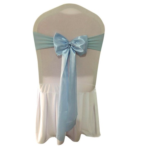 Satin Chair Sashes Bow+Satin Table Runner for Wedding Party Decoration - Picture 14 of 14