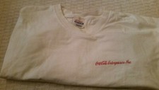 COCA COLA ENTERPRISES INC WHITE T SHIRT HANES HEAVYWEIGHT COTTON XL 46-48 UNUSED