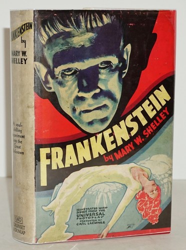 FRANKENSTEIN ~FINE/NEAR FINE 1ST/1ST PRINTING W. ORIGINAL JACKET~ EDGAR WALLACE