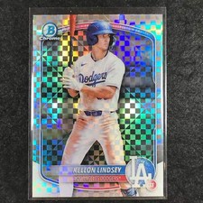 2025 Bowman Baseball KELLON LINDSEY Chrome Prospect X-Fractor #137