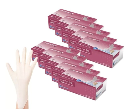 DIAMOND Latex Exam Gloves Textured Grip, 5.5 mil, Powder-Free, Case of 1000 New - Picture 3 of 5