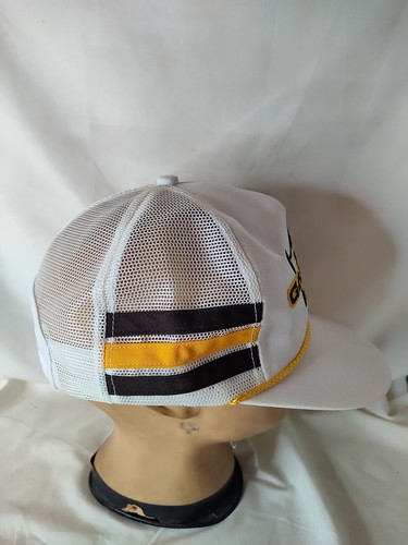 Vintage K Products Levi Garrett Racing Trucker Mütze Kappe 3 Streifen Druckknopflasche Netz - Bild 4 von 15