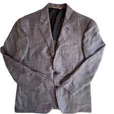 Canali Blazer Jacket Kie coat Wool Silk Linen Sz 36 52 Drop 7 Sleeve 24 SEE READ