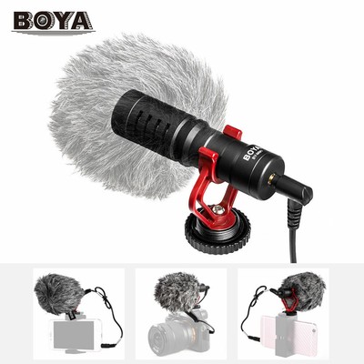 BOYA BY-MM1 3.5mm Cardiod Shotgun Video Microphone Mic For iPhone Samsung Camera