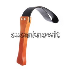 Wodden Handle Spanking Binding Whip PU Leather Flogger Spanking Paddle for Adult