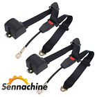 2 Pack Black Universal 3 Point Retractable Adjustable Car Seat Belt Black Usa