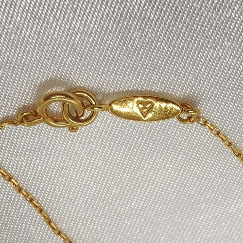 AHKAH necklace Pendant Initial M Pave Diamond K18 Engraved Excellent from Japan - 第 11/13 張圖片