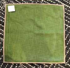 Pottery Barn Celery Green Cotton Basket Weave 20"x20" Pillow Cover Only NWT