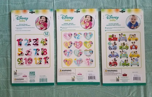 Disney Mickey Mouse Milestone Photo Prop Belly Stickers 12 pcs, Baby, Age 0-12M - Bild 2 von 6