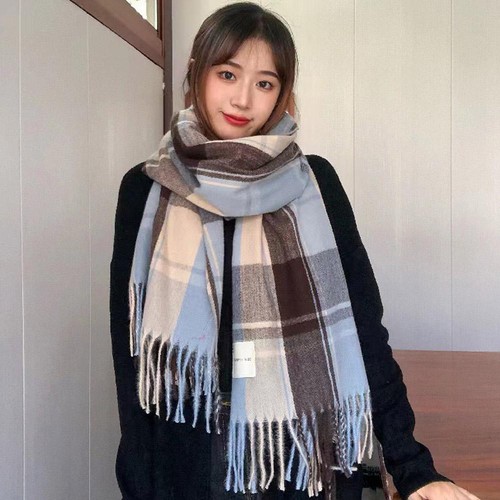 Klassischer karierter warmer Schal für Frauen 2024 Wintermode Student Schal O7V5 - Picture 17 of 21