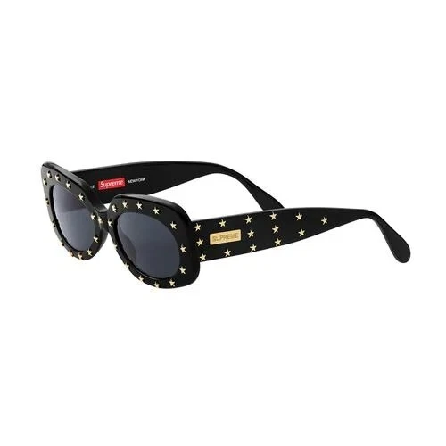 Lunettes de soleil Supreme SS18 Royale cloutées étoile noir boîte dorée logo TNF