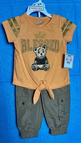 JUEGO TOP Y PANTALÓN VERANO 2 PIEZAS MINI NIÑA NIÑO TALLA 18M - Imagen 1 de 3