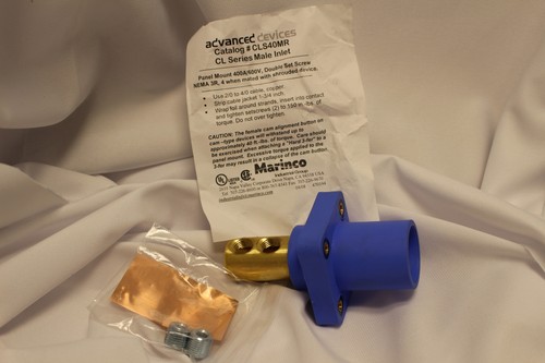 Camlok Panel Mount Male Blue - CLS40MRB-D Cam Lok Dual Set Screw - Picture 2 of 6