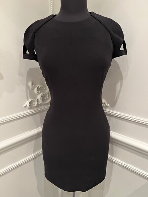 Gucci Black Cutout Mini Silk Dress - Size 40 or 4 US | eBay