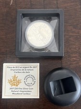 2017 Canada $20 Silver Coin: Nature s Impressions - Woodland Caribou (COIN+COA)