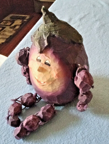 Vintage Gemüse Regal Sitter anthropomorphe Harz Figur Aubergine - Bild 5 von 6