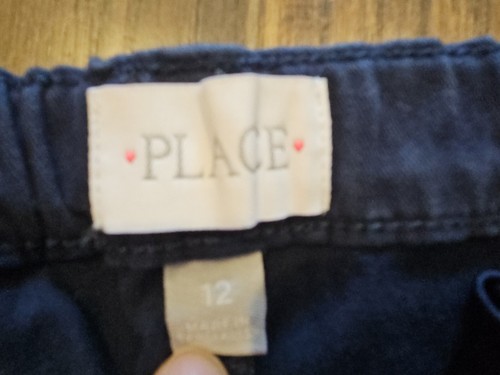 Girls Navy Blue Uniform Pants Size 12 Children's Place Adjustable Waistband - Picture 2 of 4