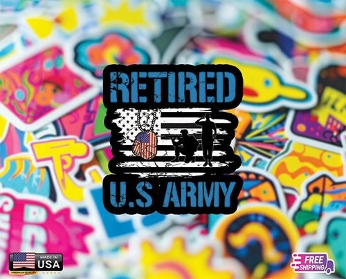 US ARMY RETIRED USA MAP STICKER DECAL VINYL TRUCK WINDOWS CAR FRE GIFT CAR LA - Picture 2 of 2