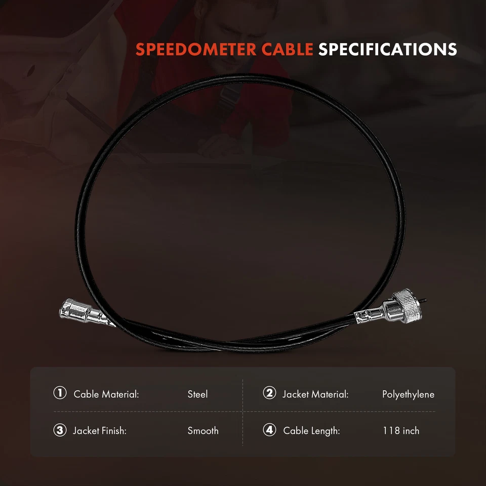 41 in Speedometer Cable for Chevrolet C20 G10 K10 Suburban Celebrity Chevette - Image 2 of 4