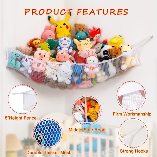 Large Stuffed Animal Net Hammock for Plushie Toy Corner Hanging Organize for You - Picture 5 of 6