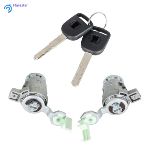 FOR Honda Civic 2001-2005 W/2 KEY LEFT & RIGHT DRIVER SIDE DOOR LOCK CYLINDER - Bild 2 von 10