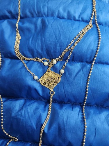 Free People Gold Tone Body Fashion Long Necklce - Picture 5 of 6