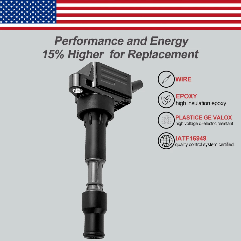 Marca 4X Bobina de Ignição OEM e 4 Velas de Ignição de Irídio Para Hyundai Elantra Sonata Kia - Imagem 3 de 4