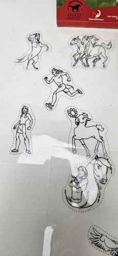 Vintage Shrinky Dinks Spirit Staillion of Cimarron Plastic Pattern Sheets ONLY - Picture 3 of 7