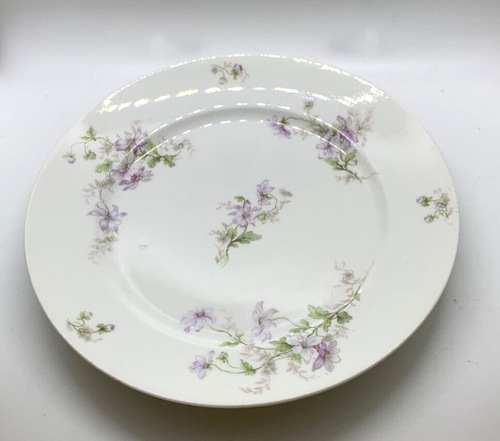 CHF130 Purple Violets Flowers Charles Field Haviland Limoges France Dinner Plate - Picture 2 of 10
