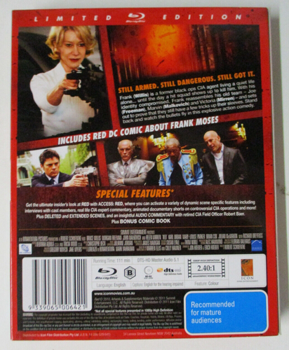 RED, Retired Extremely Dangerous - Bruce Willis, Morgan Freeman - Blu-ray DVD - Picture 5 of 5