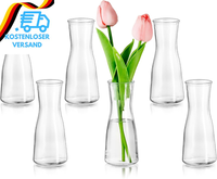 Glasseam Kleine Vasen FüR Tischdeko, Deko Vase Glas Klar Blumenvase Modern Glasv