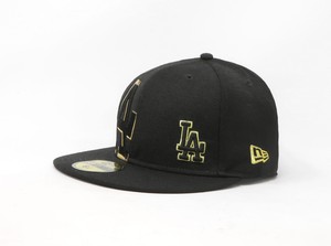 black and gold dodgers hat