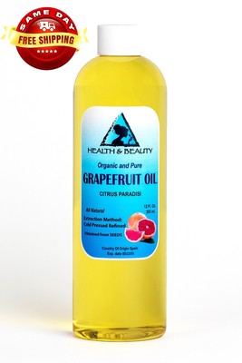 GRAPEFRUIT SEED OIL ORGANIC REFINED COLD PRESSED 100% PURE PREMIUM FRESH 12 OZ