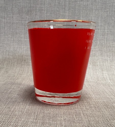 Vintage Montreal Expo 67 rotes Schnapsglas - 1967 Kanada Weltausstellung - KOSTENLOSER VERSAND - Bild 4 von 8