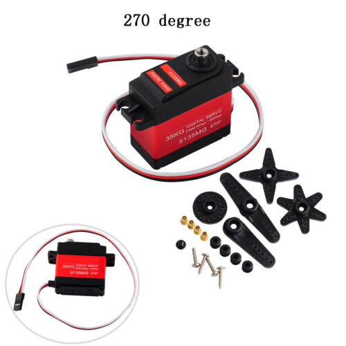 Servomotore digitale RC 35 kg impermeabile ingranaggi metallici senza core 180 270 360 gradi - Foto 6 di 8