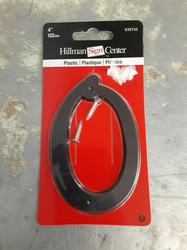Black Plastic 4" HOUSE NUMBER "0-9" Mailbox Post weatherproof w/ Mounting Nails - Picture 11 of 20