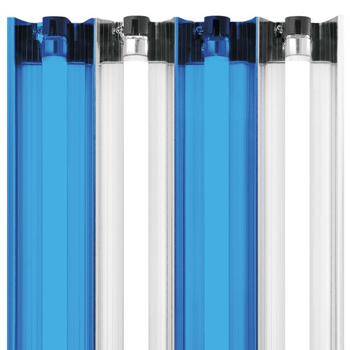 HO T5 Quad Aquarium Light Fixture 36" & 4x 39W T5 Bulb 10000K Day & Super Blue - Picture 4 of 5