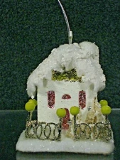 Midwest Ornament - Glittered House