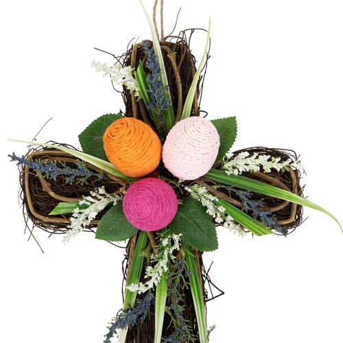 Decoración de pared Northlight Twig Cross con huevos de Pascua - 13,25" - Imagen 3 de 6