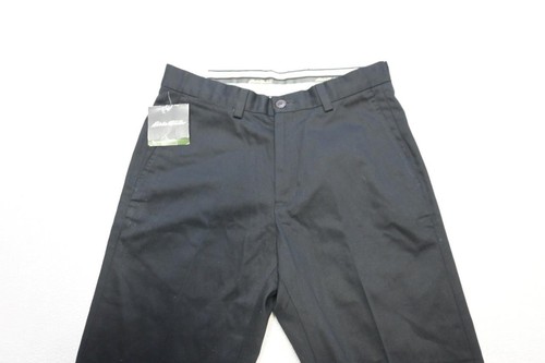 Eddie Bauer Khaki Chino Pants Classic Straight Leg Black Mens Sz 30 x 30 NWT - Picture 5 of 10