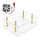 Acrylic Transparent Enclosure Case House W/ Cooling Fan For Orange Pi 5 Plus C