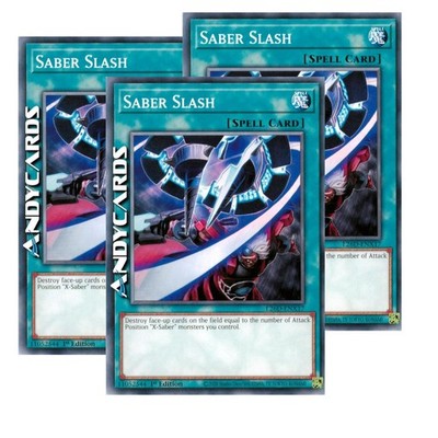 SABER SLASH 3x   (Säbelschlag)   Common   L26D ENX17   1Ed   Yugioh ANDYCARDS
