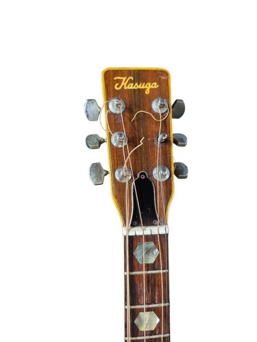 Kasuga D-812 Vintage japanische Akustikgitarre + Hartschalenkoffer - laminierter Korpus - Bild 3 von 7
